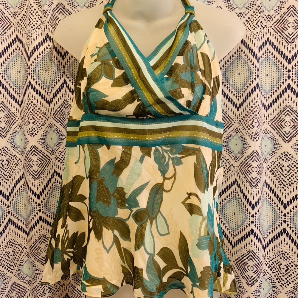 Ann Taylor Floral Halter Top